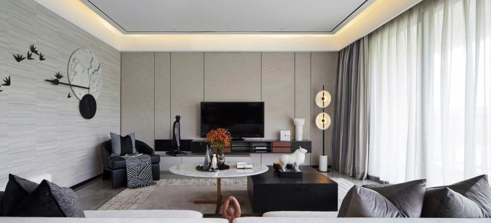 汕头室内装修仁山公园140平米四居-现代简约风格室内设计家装案例