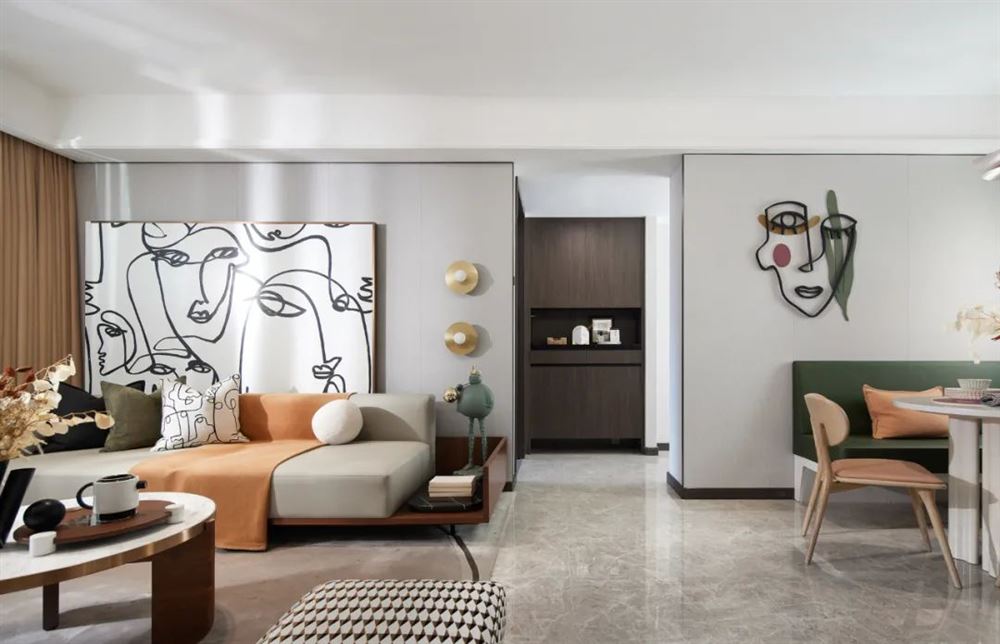 汕头室内装修盛世盘龙102平米-现代轻奢风格室内设计家装案例